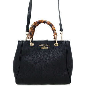 GUCCI Bamboo Shopper 2way Leather Bag